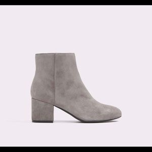 NWOT Gray Suede Ankle Booties 6.5